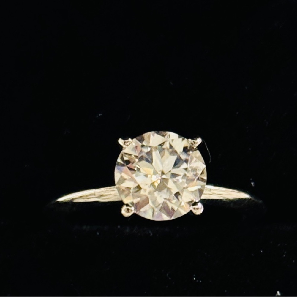 GRA Certified 2 CT Moissanite VVS1 Lab Diamond 18K over 925 silver size …‎